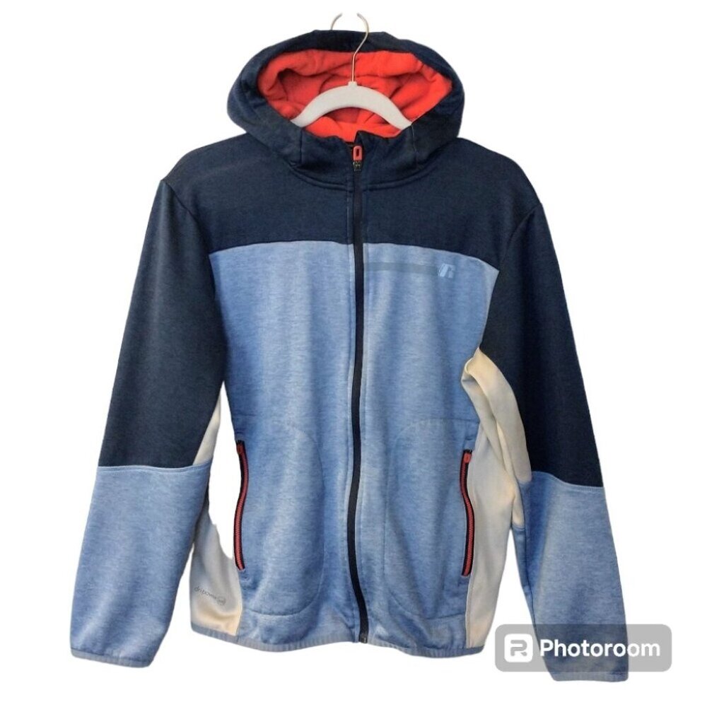 Boy's Russell Blue Long Sleeve Athletic Full Zip Hoodie Size XXL 18